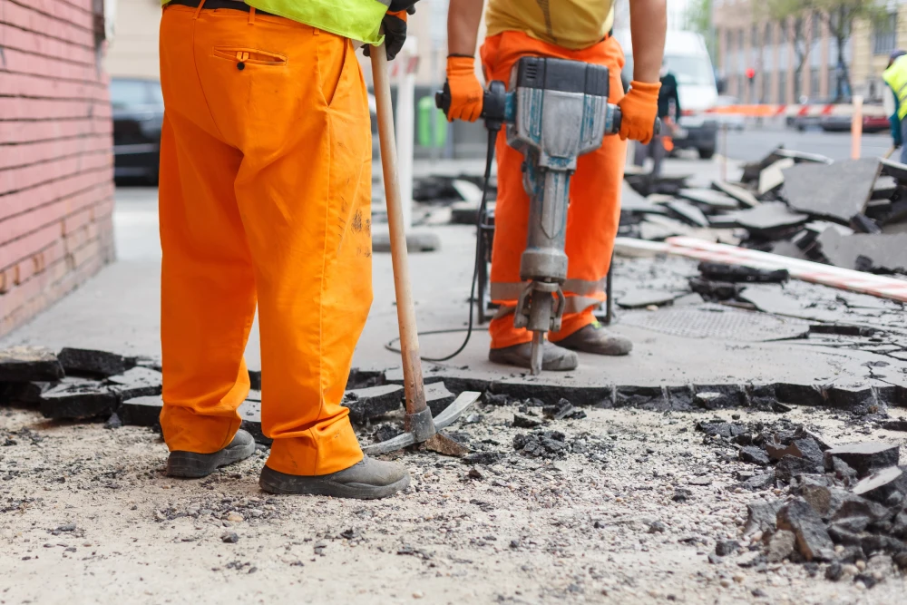 removing an asphalt driveway